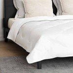 vidaXL Pilotă Altele cu pernă 3 pcs Alb 200 x 200 cm Microfibră vidaXL Pilotă Altele cu pernă 3 pcs Alb 200 x 200 cm Microfibră