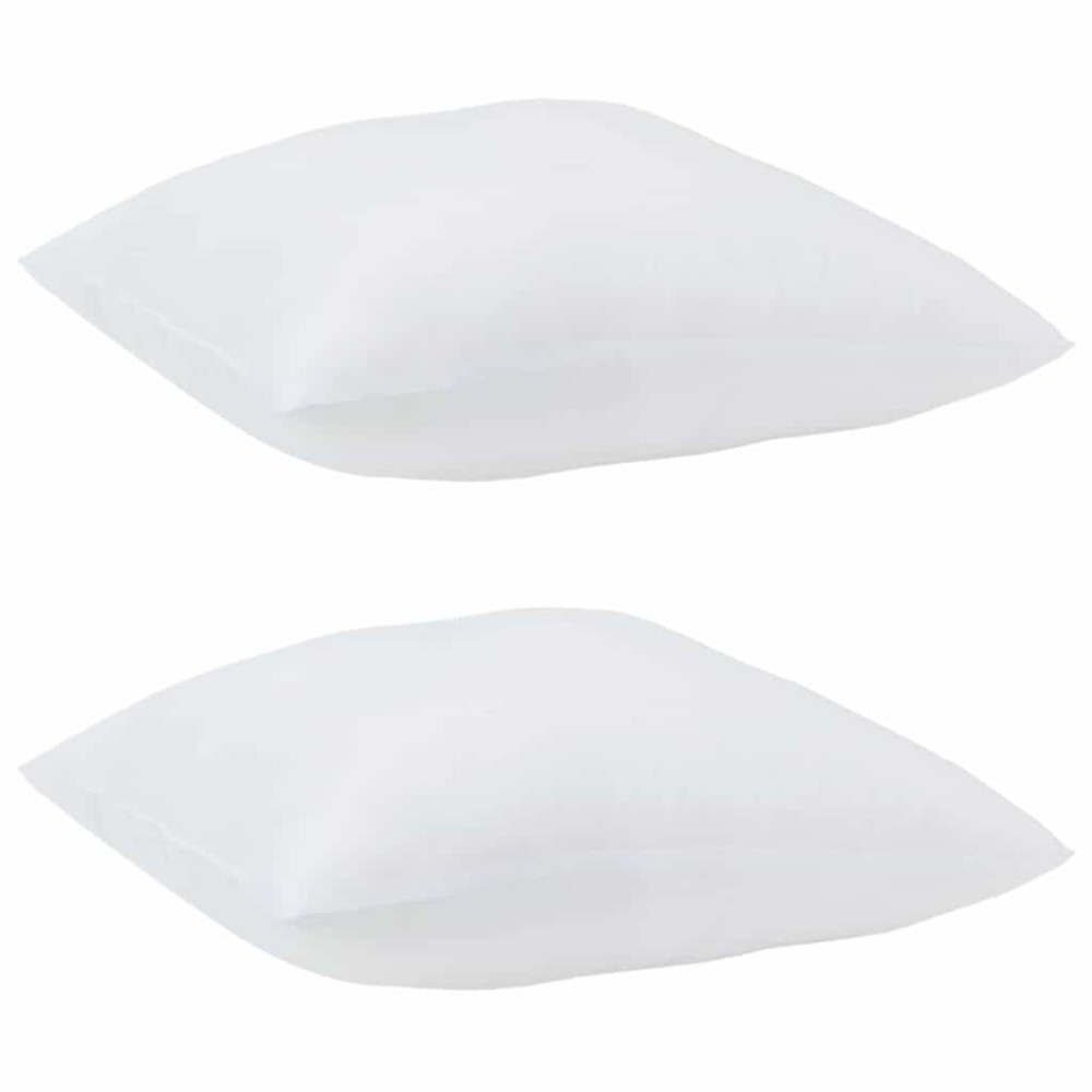 vidaXL Pilotă cu pernă 3 pcs Alb Microfibră