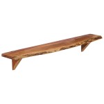 vidaXL Rafturi de perete, 2 buc., 110x20x18 cm, lemn masiv de acacia