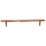 vidaXL Rafturi de perete, 2 buc., 110x20x18 cm, lemn masiv de acacia