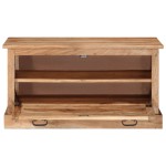 vidaXL Bancă de depozitare pantofi, 85x40x45 cm, lemn masiv de acacia