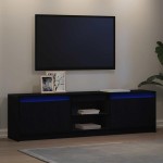 vidaXL Unități TV 2 pcs Negru 180 x 34 x 50 cm Lemn compozit