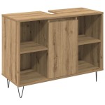 vidaXL Set Mobilier Baie 3 pcs Stejar Artizanal 30 x 30 x 180 cm vidaXL Set Mobilier Baie 3 pcs Stejar Artizanal 30 x 30 x 180 cm