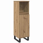 vidaXL Set de mobilier pentru baie cu ușă 3 pcs Maro 30 x 30 x 180 cm vidaXL Set de mobilier pentru baie cu ușă 3 pcs Maro 30 x 30 x 180 cm