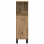 vidaXL Set de mobilier pentru baie cu ușă 3 pcs Maro 30 x 30 x 180 cm vidaXL Set de mobilier pentru baie cu ușă 3 pcs Maro 30 x 30 x 180 cm