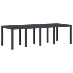 vidaXL Masa de Grădină Antracit Mare Set de 2 Antracit Plastic Mare vidaXL Masa de Grădină Antracit Mare Set de 2 Antracit Plastic Mare