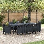 vidaXL Masa de Grădină Antracit Mare Set de 2 Antracit Plastic Mare vidaXL Masa de Grădină Antracit Mare Set de 2 Antracit Plastic Mare