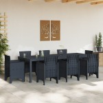 vidaXL Masa de Grădină Antracit Mare Set de 2 Antracit Plastic Mare vidaXL Masa de Grădină Antracit Mare Set de 2 Antracit Plastic Mare
