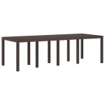 Masă de Grădină vidaXL Maro 250x100x73 cm Poly Rattan Masă de Grădină vidaXL Maro 250x100x73 cm Poly Rattan