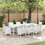 Masă de Grădină vidaXL Alb 250x100x73 cm Poli Rattan Masă de Grădină vidaXL Alb 250x100x73 cm Poli Rattan