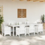 Masă de Grădină vidaXL Alb 250x100x73 cm Poli Rattan Masă de Grădină vidaXL Alb 250x100x73 cm Poli Rattan