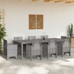 Masă de grădină vidaXL gri deschis 250x100x73 cm Poly Rattan Masă de grădină vidaXL gri deschis 250x100x73 cm Poly Rattan