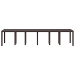 Masă de grădină vidaXL maro 350x100x73 cm din poli ratan Masă de grădină vidaXL maro 350x100x73 cm din poli ratan