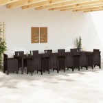 Masă de grădină vidaXL Maro 400x100x73 cm Poly Rattan Masă de grădină vidaXL Maro 400x100x73 cm Poly Rattan