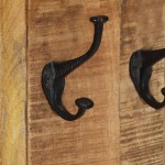 vidaXL Cuiere de haine, 2 buc., 38x100 cm, lemn masiv de mango