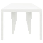 Masă de Grădină vidaXL albă 400x100x73 cm din rattan polimer Masă de Grădină vidaXL albă 400x100x73 cm din rattan polimer