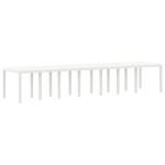 Masă de Grădină vidaXL albă 400x100x73 cm din rattan polimer Masă de Grădină vidaXL albă 400x100x73 cm din rattan polimer
