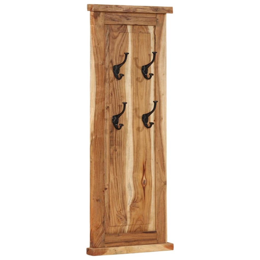 vidaXL Cuiere de haine, 2 buc., 38x100 cm, lemn masiv de acacia