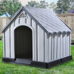 vidaXL Cușcă pentru câini, gri, 92x87x91 cm, plastic
