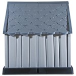 vidaXL Cușcă pentru câini, gri, 92x87x91 cm, plastic