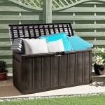 vidaXL Cufăr de perne, maro, 117x45,5x57,5 cm, 270 L vidaXL Cufăr de perne, maro, 117x45,5x57,5 cm, 270 L