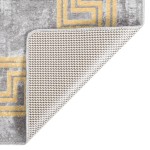 vidaXL Covor lavabil, gri, 120x180 cm, antiderapant