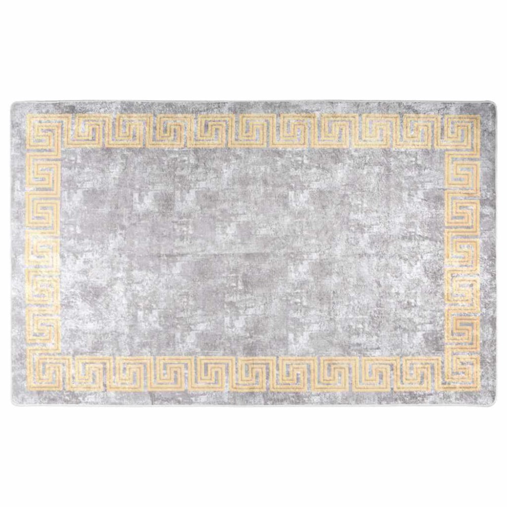 vidaXL Covor lavabil, gri, 160x230 cm, antiderapant