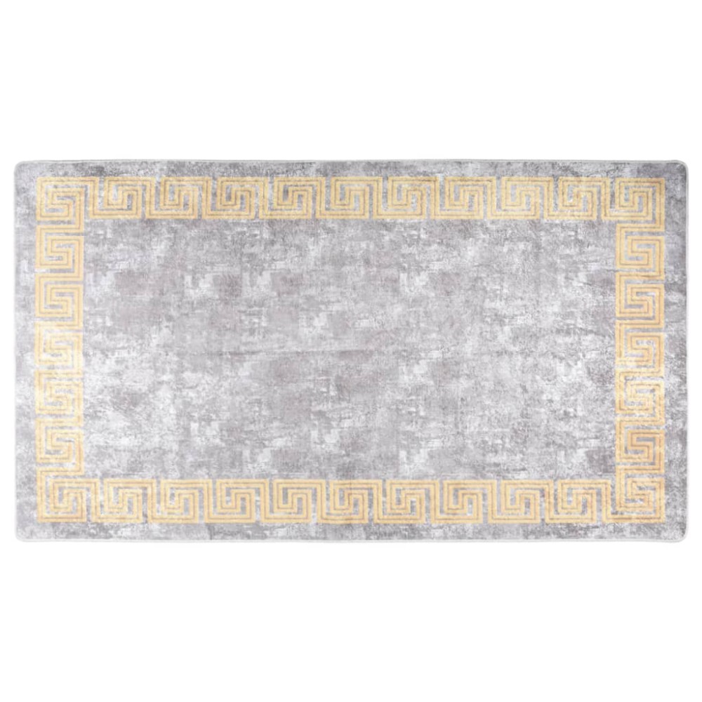 vidaXL Covor lavabil, gri, 190x300 cm, antiderapant