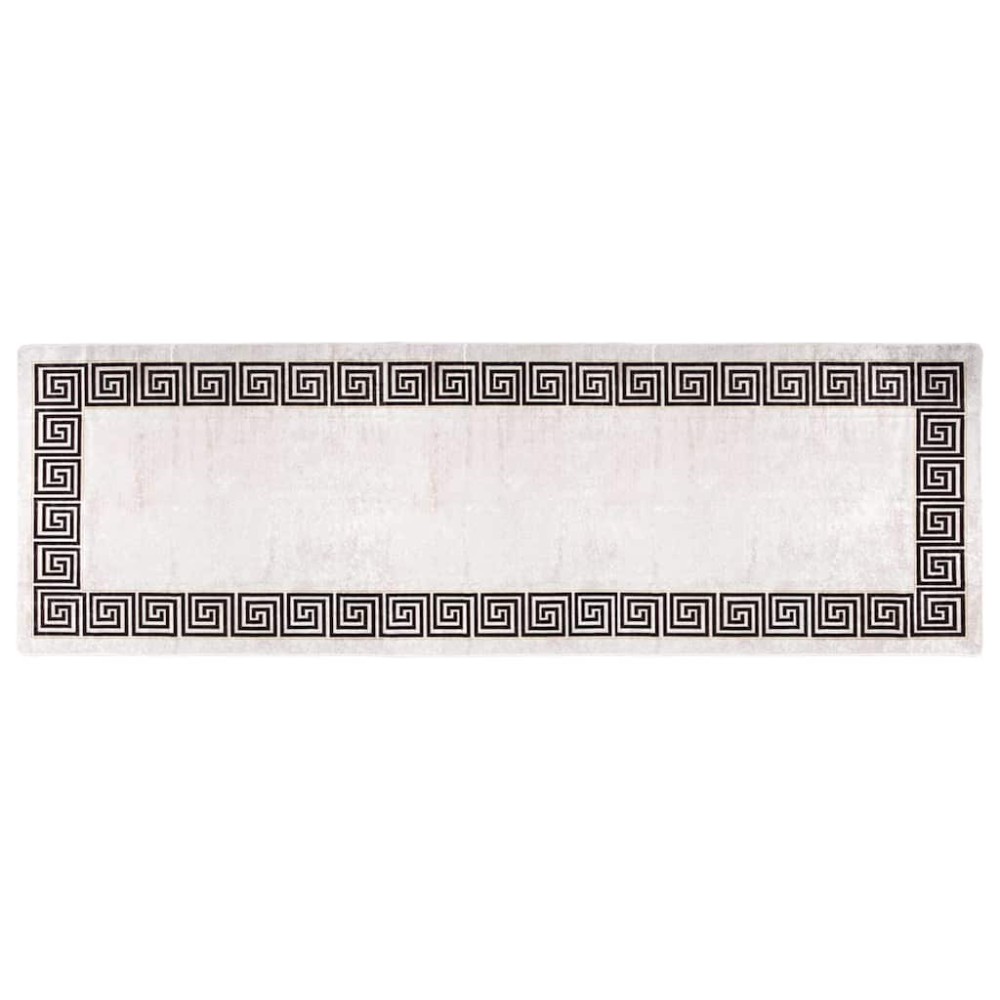 vidaXL Covor lavabil, bej deschis, 80x300 cm, antiderapant