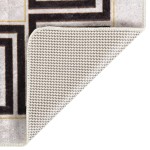 vidaXL Covor lavabil, bej deschis, 160x230 cm, antiderapant