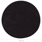 vidaXL Covor lavabil, antracit, φ120 cm , antiderapant