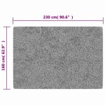 vidaXL Covor lavabil, gri, 160x230 cm, antiderapant vidaXL Covor lavabil, gri, 160x230 cm, antiderapant