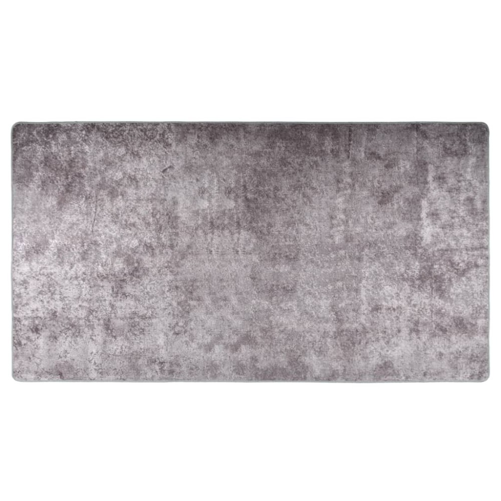 vidaXL Covor lavabil, gri, 190x300 cm, antiderapant