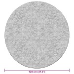 vidaXL Covor lavabil, negru și alb, φ120 cm, antiderapant