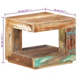 vidaXL Măsuță de cafea, 45x45x40 cm, lemn masiv de reciclat vidaXL Măsuță de cafea, 45x45x40 cm, lemn masiv de reciclat