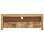 vidaXL Comodă TV, 110x30x40 cm, lemn de mango nefinisat