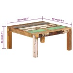 vidaXL Măsuță de cafea, 80x80x40 cm, lemn masiv reciclat vidaXL Măsuță de cafea, 80x80x40 cm, lemn masiv reciclat