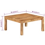 vidaXL Măsuță de cafea, 80 x 80 x 40 cm, lemn masiv de acacia vidaXL Măsuță de cafea, 80 x 80 x 40 cm, lemn masiv de acacia