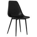 vidaXL Scaune de bucătărie, 4 buc., negru, PP vidaXL Scaune de bucătărie, 4 buc., negru, PP