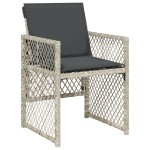 vidaXL Set de dining pentru grădină cu 9 piese și perne gri deschis din ratan poliesteric vidaXL Set de dining pentru grădină cu 9 piese și perne gri deschis din ratan poliesteric