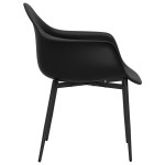 vidaXL Scaune de masă, 4 buc., negru, PP vidaXL Scaune de masă, 4 buc., negru, PP