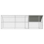 vidaXL Cușcă pentru pui Argintiu 600 x 200 x 198.5 cm Oțel galvanizat
