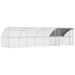 vidaXL Cușcă pentru pui Argintiu 800 x 200 x 198.5 cm Oțel galvanizat