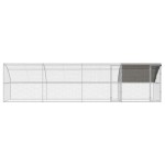 vidaXL Cușcă pentru pui Argintiu 800 x 200 x 198.5 cm Oțel galvanizat