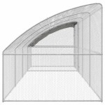 vidaXL Cușcă pentru pui Argintiu 800 x 200 x 198.5 cm Oțel galvanizat