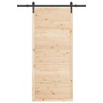 vidaXL Ușă glisantă Maro 80 x 208 cm Lemn masiv de pin vidaXL Ușă glisantă Maro 80 x 208 cm Lemn masiv de pin