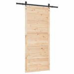 vidaXL Ușă glisantă Maro 80 x 208 cm Lemn masiv de pin vidaXL Ușă glisantă Maro 80 x 208 cm Lemn masiv de pin