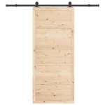 vidaXL Ușă glisantă Maro 80 x 208 cm Lemn masiv de pin vidaXL Ușă glisantă Maro 80 x 208 cm Lemn masiv de pin