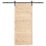 vidaXL Ușă glisantă Maro 90 x 208 cm Lemn de pin masiv
