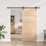 vidaXL Ușă glisantă Maro 100 x 208 cm Lemn masiv de pin vidaXL Ușă glisantă Maro 100 x 208 cm Lemn masiv de pin